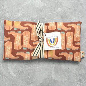 Golden Floral Cowboy Boots Weighted Eye Pillow Hot/Cold Pack